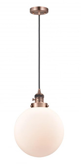 Beacon - 1 Light - 10 inch - Antique Copper - Cord hung - Mini Pendant (3442|201CSW-AC-G201-10)