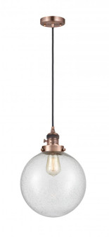 Beacon - 1 Light - 10 inch - Antique Copper - Cord hung - Mini Pendant (3442|201CSW-AC-G204-10)