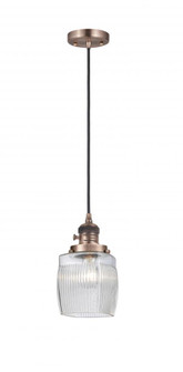 Colton - 1 Light - 6 inch - Antique Copper - Cord hung - Mini Pendant (3442|201CSW-AC-G302)