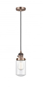 Dover - 1 Light - 5 inch - Antique Copper - Cord hung - Mini Pendant (3442|201CSW-AC-G312)
