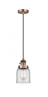 Bell - 1 Light - 5 inch - Antique Copper - Cord hung - Mini Pendant (3442|201CSW-AC-G52-LED)