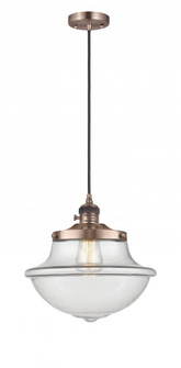 Oxford - 1 Light - 12 inch - Antique Copper - Cord hung - Mini Pendant (3442|201CSW-AC-G542)