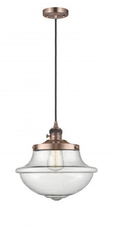 Oxford - 1 Light - 12 inch - Antique Copper - Cord hung - Mini Pendant (3442|201CSW-AC-G544)