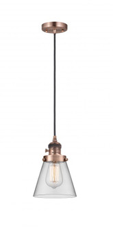 Cone - 1 Light - 6 inch - Antique Copper - Cord hung - Mini Pendant (3442|201CSW-AC-G62-LED)