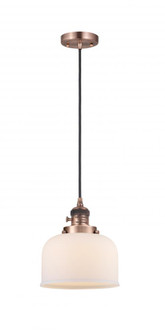 Bell - 1 Light - 8 inch - Antique Copper - Cord hung - Mini Pendant (3442|201CSW-AC-G71-LED)