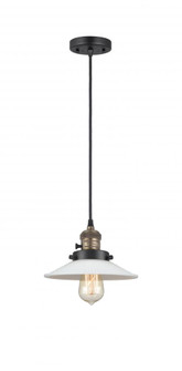 Halophane - 1 Light - 9 inch - Black Antique Brass - Cord hung - Mini Pendant (3442|201CSW-BAB-G1)