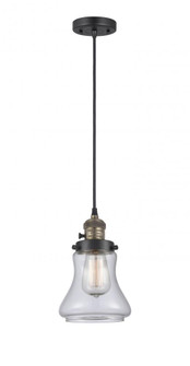 Bellmont - 1 Light - 6 inch - Black Antique Brass - Cord hung - Mini Pendant (3442|201CSW-BAB-G192-LED)