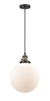 Beacon - 1 Light - 10 inch - Black Antique Brass - Cord hung - Mini Pendant (3442|201CSW-BAB-G201-10-LED)