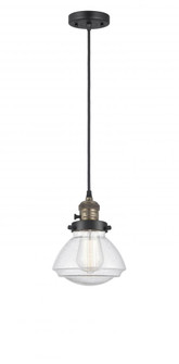 Olean - 1 Light - 7 inch - Black Antique Brass - Cord hung - Mini Pendant (3442|201CSW-BAB-G324)