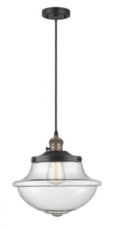 Oxford - 1 Light - 12 inch - Black Antique Brass - Cord hung - Mini Pendant (3442|201CSW-BAB-G544-LED)