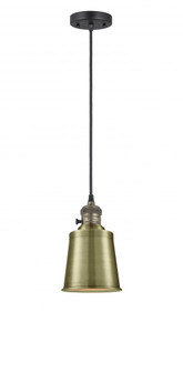 Addison - 1 Light - 5 inch - Black Antique Brass - Cord hung - Mini Pendant (3442|201CSW-BAB-M9-AB-LED)