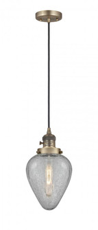 Geneseo - 1 Light - 7 inch - Brushed Brass - Cord hung - Mini Pendant (3442|201CSW-BB-G165-LED)