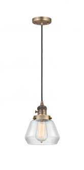 Fulton - 1 Light - 7 inch - Brushed Brass - Cord hung - Mini Pendant (3442|201CSW-BB-G172-LED)