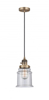 Canton - 1 Light - 6 inch - Brushed Brass - Cord hung - Mini Pendant (3442|201CSW-BB-G184)