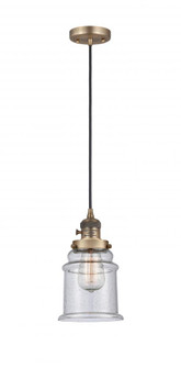 Canton - 1 Light - 6 inch - Brushed Brass - Cord hung - Mini Pendant (3442|201CSW-BB-G184-LED)