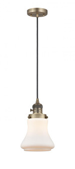 Bellmont - 1 Light - 6 inch - Brushed Brass - Cord hung - Mini Pendant (3442|201CSW-BB-G191-LED)