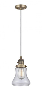 Bellmont - 1 Light - 6 inch - Brushed Brass - Cord hung - Mini Pendant (3442|201CSW-BB-G192-LED)