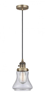 Bellmont - 1 Light - 6 inch - Brushed Brass - Cord hung - Mini Pendant (3442|201CSW-BB-G194-LED)