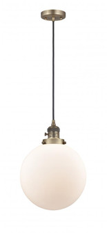 Beacon - 1 Light - 10 inch - Brushed Brass - Cord hung - Mini Pendant (3442|201CSW-BB-G201-10)