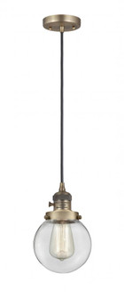 Beacon - 1 Light - 6 inch - Brushed Brass - Cord hung - Mini Pendant (3442|201CSW-BB-G202-6)