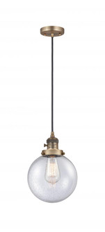 Beacon - 1 Light - 8 inch - Brushed Brass - Cord hung - Mini Pendant (3442|201CSW-BB-G204-8-LED)