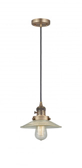 Halophane - 1 Light - 9 inch - Brushed Brass - Cord hung - Mini Pendant (3442|201CSW-BB-G2-LED)