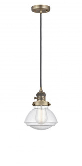 Olean - 1 Light - 7 inch - Brushed Brass - Cord hung - Mini Pendant (3442|201CSW-BB-G324-LED)