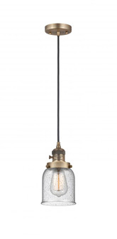 Bell - 1 Light - 5 inch - Brushed Brass - Cord hung - Mini Pendant (3442|201CSW-BB-G54)