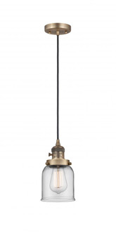 Bell - 1 Light - 5 inch - Brushed Brass - Cord hung - Mini Pendant (3442|201CSW-BB-G52-LED)
