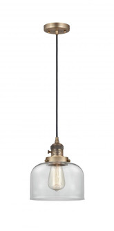 Bell - 1 Light - 8 inch - Brushed Brass - Cord hung - Mini Pendant (3442|201CSW-BB-G72)
