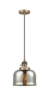 Bell - 1 Light - 8 inch - Brushed Brass - Cord hung - Mini Pendant (3442|201CSW-BB-G78)