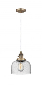 Bell - 1 Light - 8 inch - Brushed Brass - Cord hung - Mini Pendant (3442|201CSW-BB-G74-LED)