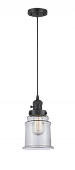 Canton - 1 Light - 6 inch - Matte Black - Cord hung - Mini Pendant (3442|201CSW-BK-G182)