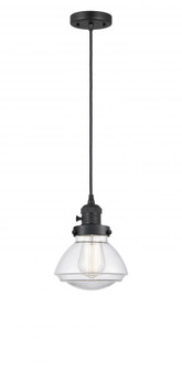 Olean - 1 Light - 7 inch - Matte Black - Cord hung - Mini Pendant (3442|201CSW-BK-G322)