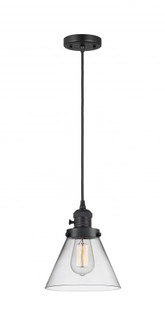 Cone - 1 Light - 8 inch - Matte Black - Cord hung - Mini Pendant (3442|201CSW-BK-G42-LED)