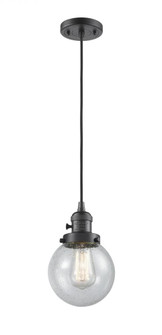 Beacon - 1 Light - 6 inch - Oil Rubbed Bronze - Cord hung - Mini Pendant (3442|201CSW-OB-G204-6)
