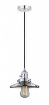 Railroad - 1 Light - 8 inch - Polished Chrome - Cord hung - Mini Pendant (3442|201CSW-PC-M7)
