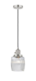 Colton - 1 Light - 6 inch - Polished Nickel - Cord hung - Mini Pendant (3442|201CSW-PN-G302)