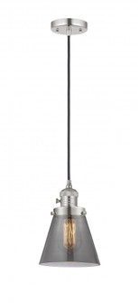 Cone - 1 Light - 6 inch - Polished Nickel - Cord hung - Mini Pendant (3442|201CSW-PN-G63)