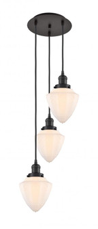 Bullet - 3 Light - 14 inch - Oil Rubbed Bronze - Cord hung - Multi Pendant (3442|113F-3P-OB-G661-7)