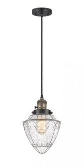 Bullet - 1 Light - 7 inch - Black Antique Brass - Cord hung - Mini Pendant (3442|201CSW-BAB-G664-7-LED)