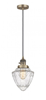Bullet - 1 Light - 7 inch - Brushed Brass - Cord hung - Mini Pendant (3442|201CSW-BB-G664-7-LED)