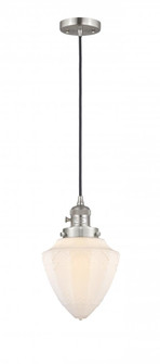 Bullet - 1 Light - 7 inch - Brushed Satin Nickel - Cord hung - Mini Pendant (3442|201CSW-SN-G661-7)