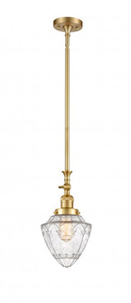 Bullet - 1 Light - 7 inch - Satin Gold - Stem Hung - Adjustable Mini Pendant (3442|206-SG-G664-7)