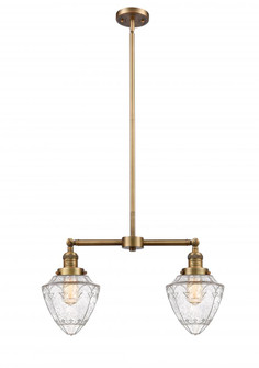 Bullet - 2 Light - 24 inch - Brushed Brass - Stem Hung - Adjustable Island Light (3442|209-BB-G664-7-LED)