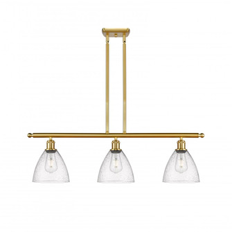 Bristol - 3 Light - 36 inch - Satin Gold - Stem hung - Island Light (3442|516-3I-SG-GBD-754)