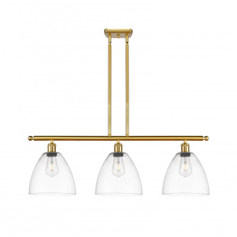 Bristol - 3 Light - 36 inch - Satin Gold - Stem hung - Island Light (3442|516-3I-SG-GBD-92-LED)