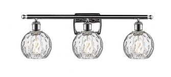 Athens Water Glass - 3 Light - 26 inch - Polished Chrome - Bath Vanity Light (3442|516-3W-PC-G1215-6)