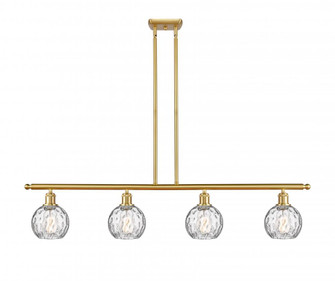 Athens Water Glass - 4 Light - 48 inch - Satin Gold - Stem hung - Island Light (3442|516-4I-SG-G1215-6-LED)