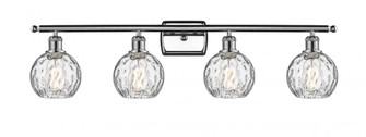 Athens Water Glass - 4 Light - 36 inch - Polished Chrome - Bath Vanity Light (3442|516-4W-PC-G1215-6-LED)